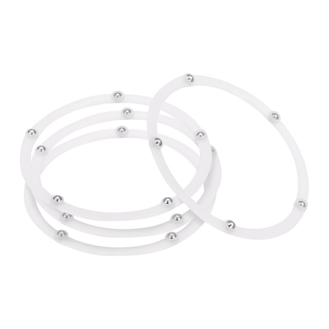 Soporte Giratorio Anular de 4,8 Pulgadas con Acero Bolas Rodamientos Lazy Susan para Cocina Esquina Gabinetes Blanco Paquete de 4 Unique Bargains