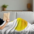 thumbnail image 3 of Rubber Duck Soft Flannel Fleece Blanket, Yellow Squeak Ducky Toy Fun Bubble Bath Animal Kids Room Duckling Print, Cozy Plush for Indoor and Outdoor Use, 50" x 60", White and Yellow, by Ambesonne, 3 of 5
