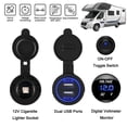 thumbnail image 5 of Geloo Marine Switch Panel Waterproof 8 Gang Rocker Switch Panel Toggle Switch Panel for Car Boat RV, 5 of 8