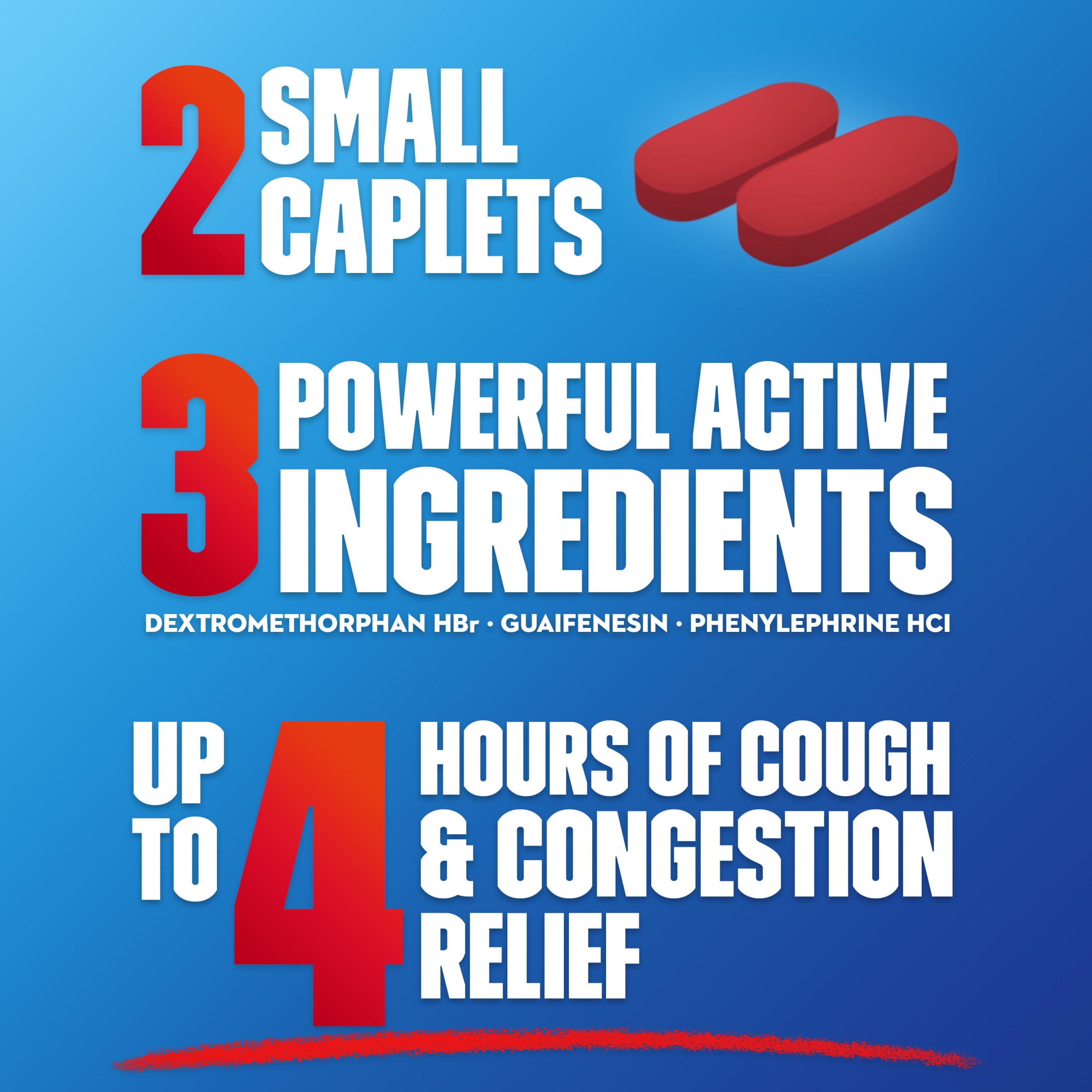 Mucinex Fast-Max Severe Congestion & Cough Medicine, OTC Sinus Nasal Decongestant, 20 Caplets