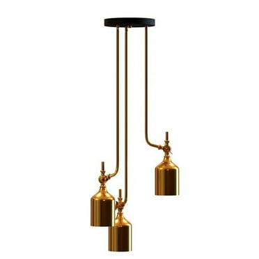 Sunshine Lighting B3167041 Ambiate Santo Pendant Light Fixture E26 Base - 40W - Black & Gold
