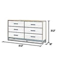 thumbnail image 5 of Benjara Larie Wide Dresser Chest with 6 Drawers, Bar Handles, Light Oak Brown, 5 of 6
