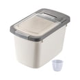 thumbnail image 2 of Grain Rice Storage Bin Pet Food Storage Box Flour Bin Food Storage Container for White, 2 of 9