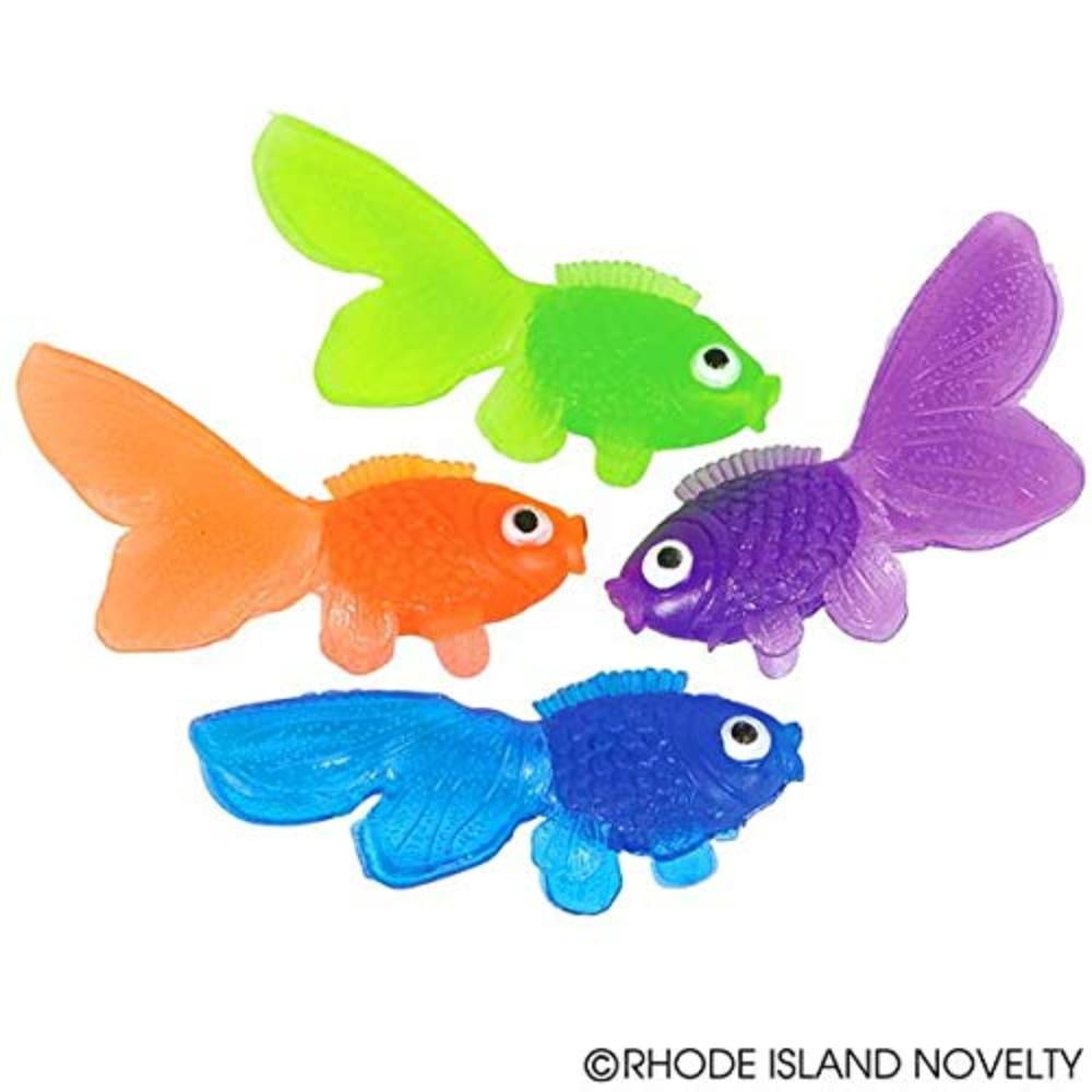 Vinyl Goldfish 144 pieces Assorted Colors 1 3/4 inch long, 144
