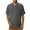 T Shirts for Men Gray, variant on S-5XL Big & Tall Shirts for Men Plus Size Short Sleeve Button-Down Collared Tshirts Shirt Lightweight Solid Color Casual Comfort Lapel Tops
