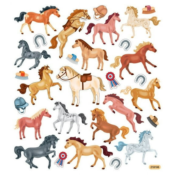 Sticker King Stickers-Glitter Horses