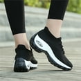 thumbnail image 5 of Jacenvly 2024 New Women's Shoes Sports Breathable Women Flying Woven Socks Shoes Walking Casual Running Sneakers Black Sandals for Women, 5 of 9