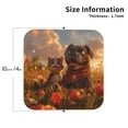 thumbnail image 2 of Pofeuu Cat Dog Friendship Print Coasters for Drinks, 4Pack PU Leather Coasters, Bar Drink Coasters for Tabletop Protection, Furniture from Damage-Square, 2 of 6