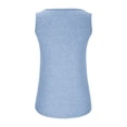 thumbnail image 5 of Soft Tank Tops Henley Neck Button Sleeveless T Shirts for Women Summer 2024 Polyester Basic Plain Tshirts (Small, Light Blue), 5 of 6