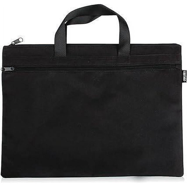 Bolsa para documentos de oficina, maletín para hombre, carpeta portátil, tamaño A4, bolsa con cremallera, color negro, 1 pieza