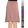thumbnail image 6 of Stretch Is Comfort Girl's Knee Length A-Line Skirt Mauve X-Large, 6 of 7