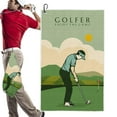 thumbnail image 2 of 1X Golf Towel Sweat Towel 24X16Inches Towel Pattern Microfiber Towel Lightweight Cleaning Towel Convenient Multi Functional Sports Towel for Towel, 2 of 9
