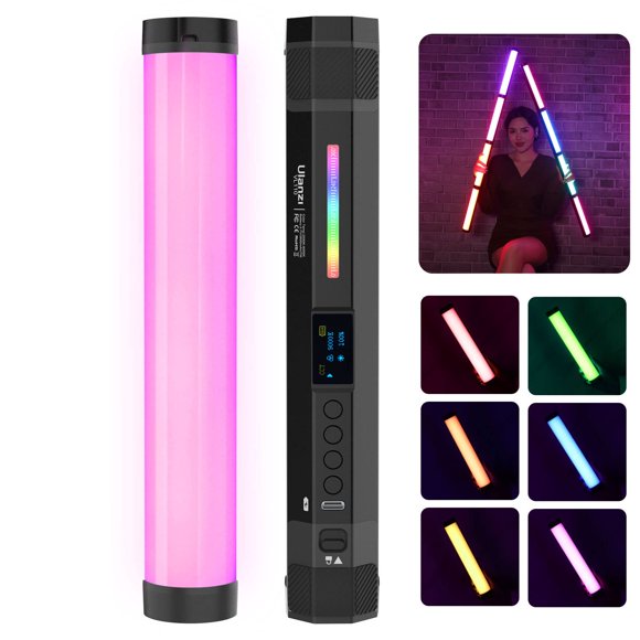 ULANZI VL110 RGB Light Wand, Handheld Light Stick Camera LED Video Tube Light Bar, 2500-9000K Dimmable, 2600mAh Battry CRI 95+ with Magnetic Attraction for Photography Vlog TIK Tok