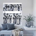 thumbnail image 6 of Kitchen Window Curtains Valance and Tier Set, Antarctic Penguin Rod Pocket Tier Curtain Valance Set, Animal Gray White Art Light Filtering Cafe Curtains for Bedroom Living Room, 6 of 9