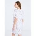 thumbnail image 4 of Joyspun Women's Dreamy Soft Collection Short Sleeve Sleepshirt, Sizes S/M-2X/3X, 4 of 7