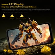 OUKITEL WP60 10000mAh Rugged Phone 7.2” HD Display 8GB 256GB MTK 7025 Smartphone Android 15-Silver/Yellow/Black