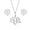 Silver-Set, variant on Womens Spiritual Zen Lotus Flower Earrings .925 Sterling Silver Long Chain Threader Stabilizing U Hook