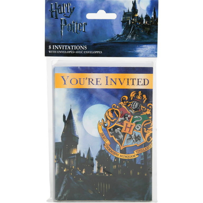 Children's Birthday Party Harry Potter Invitations 10 per pack c/w  Envelopes 