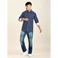thumbnail image 6 of TryBuy Bradford Striped Men's Button-Up Shirts, Full Sleeves Casual Dress Shirt, Sizes L, 6 of 9