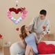 thumbnail image 4 of Guirnalda de pompones suaves con corazones acrílicos, decoración de San Valentín para habitaciones románticas, fiestas, repisas de chimenea, cabeceros y barandillas, 4 of 7