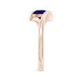 thumbnail image 4 of ANGARA Natural Bar-Set Solitaire Round Tanzanite Bypass Ring in 14K Rose Gold for Women (Size-6mm) | December Birthstone, Birthday, Anniversary, Jewelry Gift for Women | Natural Tanzanite Ring, 4 of 9