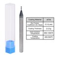 thumbnail image 4 of Uxcell 1mm Dia 4mm Shank HRC45 Carbide AlTiN Coated 2 Flute Square Nose End Mill, 4 of 6