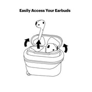 onn. AirPods 2nd Generation Water Resistant Case with Carabiner, Easily Charge and Access, 3 inch