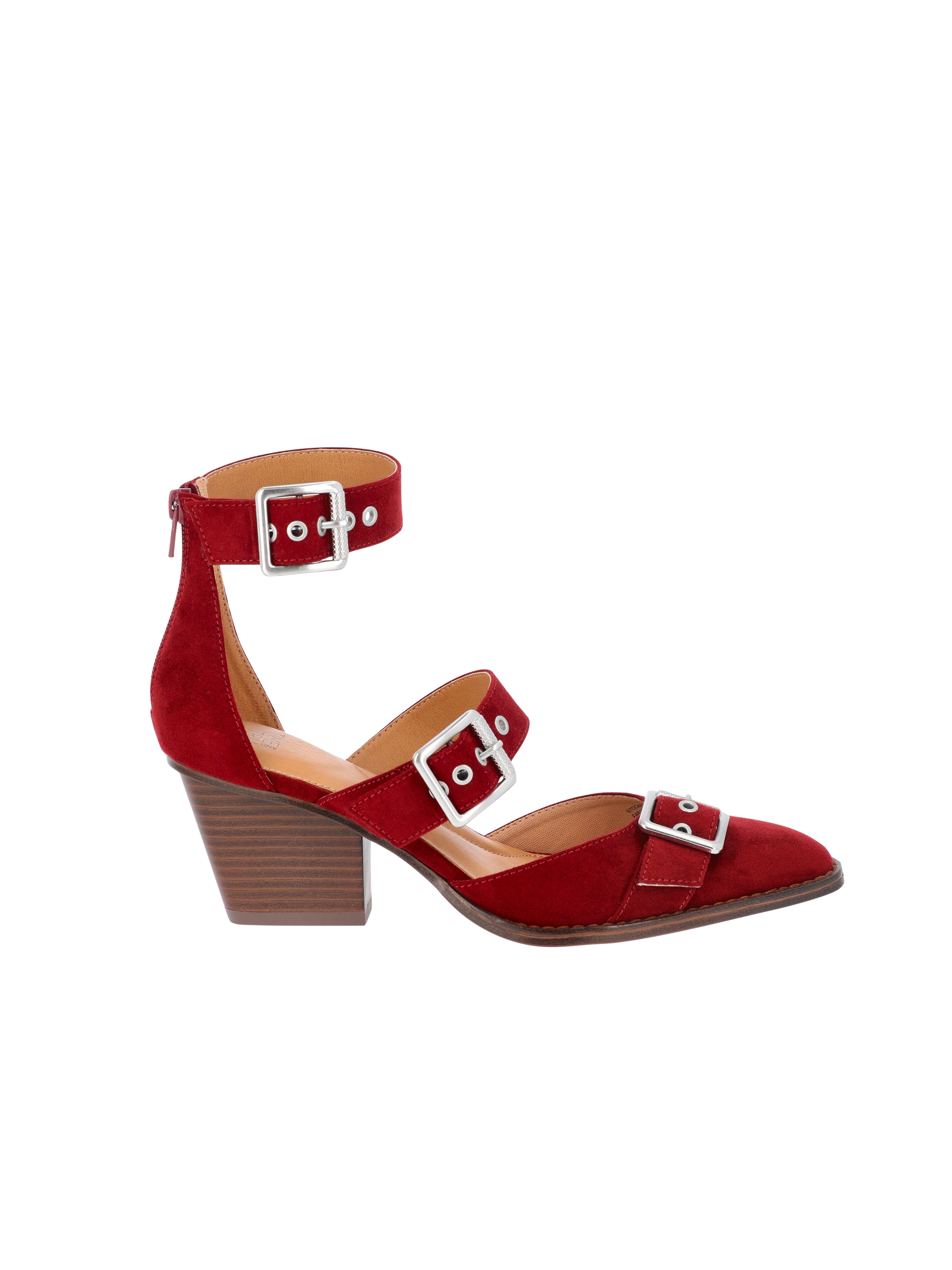Time and Tru Women's Strappy Western Block Heel Shoes