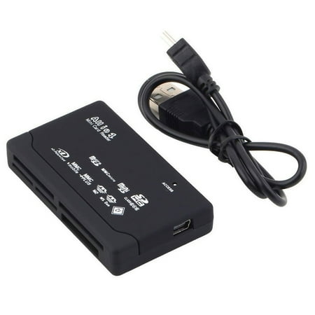 Usb 2.0 File Transfer Card Reader High Speed Mini 26-in-1 USB 2.0 Universal Memory SD MS XD SDHC CF pictures and files Transfer Fit for Linux 2.4 MacOS 8.5 Windows 98/98SE/ME/2K/XP/Vista/7/8/10 ()