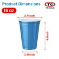 thumbnail image 2 of TG TRIGOLD Plastic Party Cups,Assorted Color,16oz,100count, 2 of 7