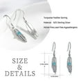 thumbnail image 7 of Coachuhhar Feather Earrings 925 Sterling Silver Turquoise Dangle Earrings Native Jewelry Western Gifts for Women Birthday, 7 of 7