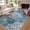 Blue-8'x10', variant on Dahlia Blue Washable Area Rugs 8x10  Low Pile Floral Bedroom Rug Under Bed Boho Soft Large For Living Room Non Slip Floor Carpet Dining Office