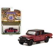 2021 Jeep Gladiator Willys Truck Snazzberry Red Met. w/Black Top "Battalion 64" Release 2 1/64 Diecast Model Car by Greenlight