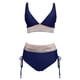thumbnail image 5 of MKLEKYY Trajes De Baño Completo Mujer Women High Waisted Bikini Sets Swimsuits Color Block Two Piece Drawstring Bathing Suit, 5 of 5