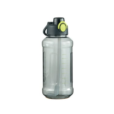 Qalabka Durable Water Bottle, Grey, Time Marker, 40oz, Filter, BPA-Free, For Students, Leakproof, 1-Pack, 1200ml