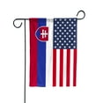 thumbnail image 2 of American Slovakia Flag Slovak Friendship U.S.A Memorial Day Patriotic For Garden Flag, Double-Sided Decorative Outdoor Flag, Polyester Yard Flag 12 x 18 in, 2 of 4