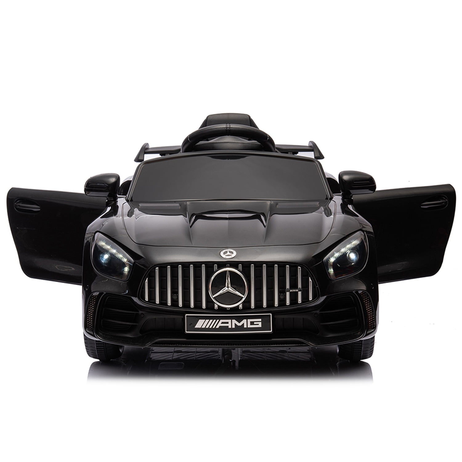 CIPACHO Dual Drive 12V Powered Ride Ons Sports Car with 2.4G Remote Control Licensed Mercedes-Benz AMG GTR for Kids, Black CIPACHO Dual Drive 12V Powered Ride Ons Sports Car with 2.4G Remote Control Licensed Mercedes-Benz AMG GTR for Kids, Black