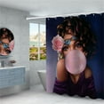 thumbnail image 4 of European And American High-definition Digital Printing Polyester Fiber Waterproof Shower Curtain Floor Mat Bathroom Base Toilet, 4 of 9