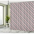 thumbnail image 5 of Ambesonne Stripes Shower Curtain, Christmas Vibe Simple Lines, 69"Wx84"L, Seafoam Dark Pink, 5 of 5