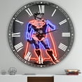 thumbnail image 2 of Designart 'David Michelangelo Superman' Oversized Modern Wall Clock, 2 of 5