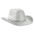 thumbnail image 3 of Cowboy Hat for Women Feather Diamond Strip Wide Brim Hats Felt Western Cowgirl Hats for Cosplay Fancy Dress Dress-up Party, 3 of 7