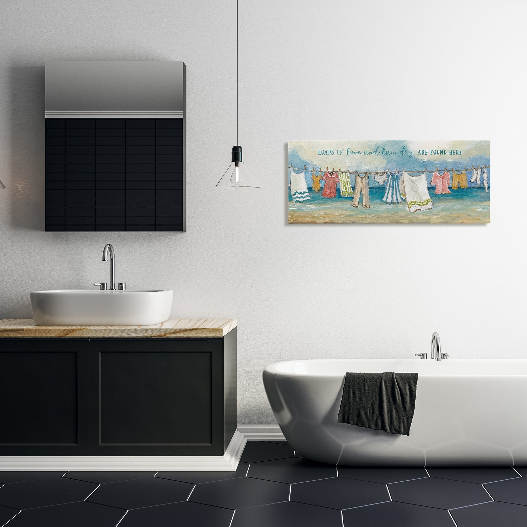 Stupell Industries Laundry By The Sea Canvas Wall Art, design by Charlene Olson