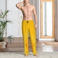 thumbnail image 6 of Lsque Yellow Lemon Print Men's Pajama Pants, Lounge Pant - Comfortable Home Wear,Elastic Waistband, Stylish Design-X-Large, 6 of 9