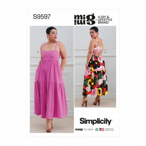 Simplicity Sewing Pattern 9597 Dresses, Jumpsuits H5 (6-8-10-12-14)