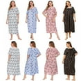 thumbnail image 5 of Chemise de Nuit Longue à Imprimé pour Femmes Grande Taille, Printemps et Automne, TG à 10TG, 5 of 5