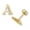 Colorname Misc: Initial: A, variant on Solid 14k Yellow Gold Channel set (A Z) Cubic Zirconia Letter Name Personalized Monogram Initial Stud Earrings Initial: