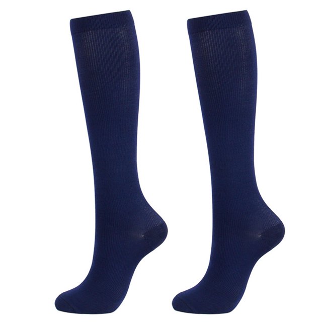 Calcetines de compresión aptos para deportes calcetines de compresión negros antifatiga alivio del dolor hasta la rodilla medias hombres mujeres