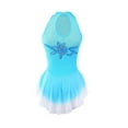 thumbnail image 2 of LIUHUO Custom Sleeveless Figure Skating Dress Girls Ladies Blue Spandex Sequined Flowers Diamond Embellishments Layered Blue White Gradient Skirt, 2 of 8