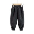 thumbnail image 2 of Bixock Toddler Boys Sweatpants Elastic Waist Jogger Pants Kids Solid Color Side Pocket Integrated Fleece Loose Fall Winter Sport Daily Wear Size 12-13Years, 2 of 5