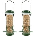 thumbnail image 6 of SNYNUXX Wild Bird Feeders for Outdoors Hanging Stainless Steel Hanging Bird Feeder Tube, Finch Feeder for Garden Backyard Decoration Attractive Squirrel Proof Bird Feeders for Outside Green - 2 Pack, 6 of 8